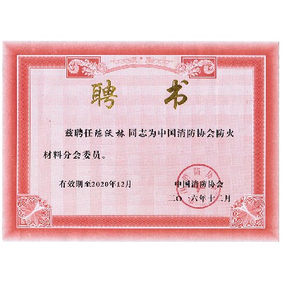 中國(guó)消防協(xié)會(huì)防火材料分會(huì)委員